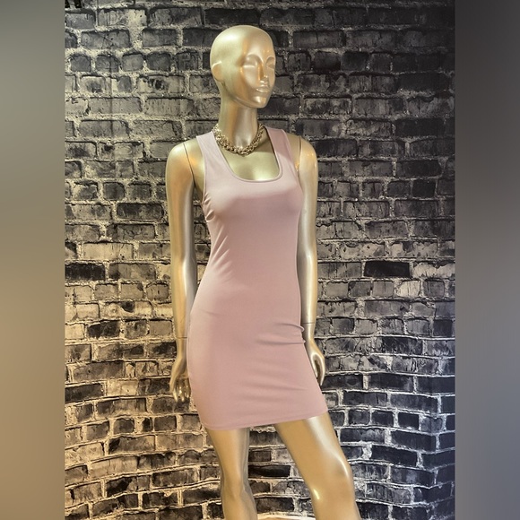 Pastel Lavender Purple Ribbed Bodycon Mini Dress - Picture 9 of 9